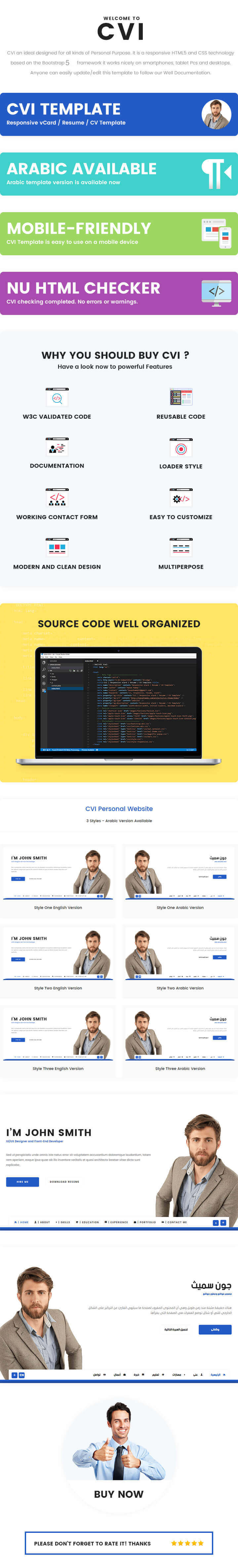 Cvi | Responsive vCard / Resume / CV Template